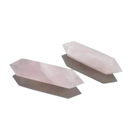 Quartz Rose bi-pointes